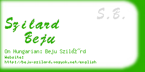 szilard beju business card